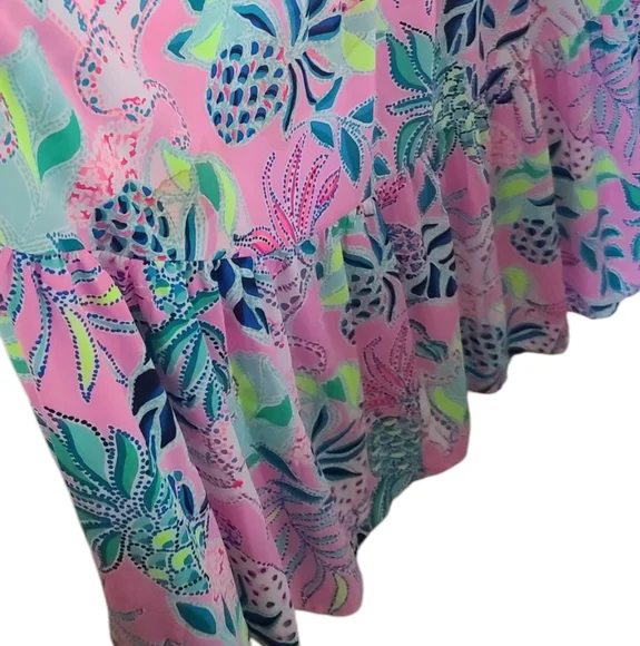 LILLY PULITZER Floral Pink and Blue Maxi Dress - Picture 12 of 14